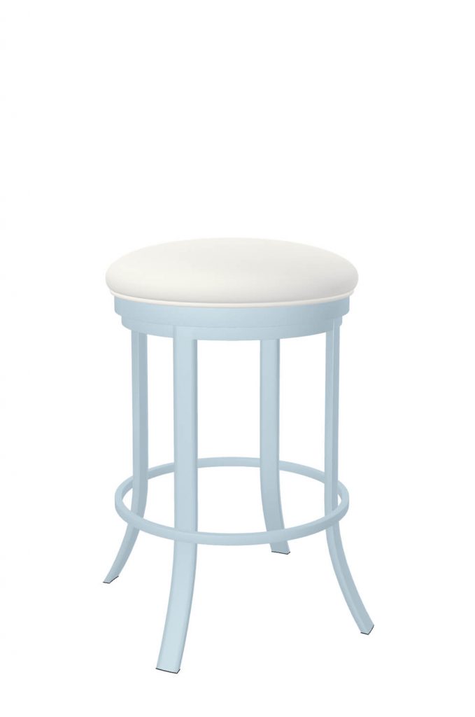 Wesley Allen's Bali Blue Backless Bar Stool with Round Seat