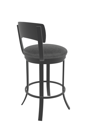 Wesley Allen's Baltimore Black Swivel Bar Stool - Back
