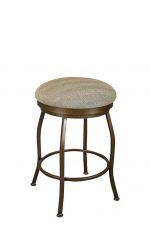 Wesley Allen's Berkeley Backless Swivel Barstool with Round Seat Cushion