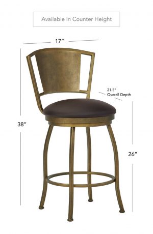 Wesley Allen's Berkeley Swivel Stool in Counter Height