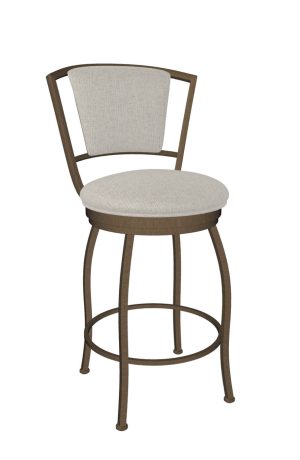 Wesley Allen's Boise Copper Swivel Bar Stool with Back