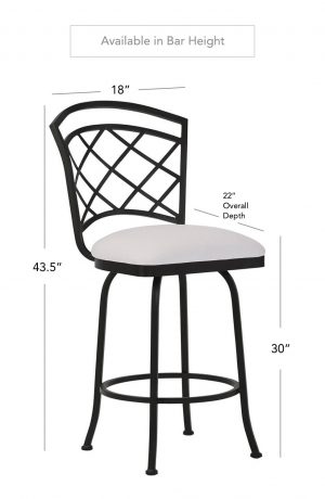 Wesley Allen's Boston Swivel Stool in Bar Height