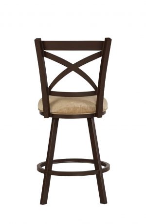 Wesley Allen's Edmonton Swivel Counter Stool in Sun Bronze Metal Finish - Back View