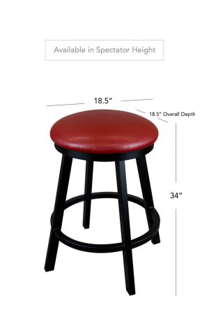 Wesley Allen's Edmonton Swivel Stool in Spectator Height