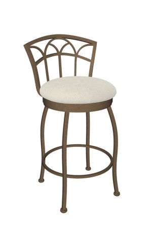 Wesley Allen's Fresno Copper Swivel Low Back Bar Stool