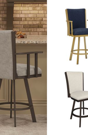 Wesley Allen's Humphrey Flex Back Swivel Bar Stool - Custom Color Choices
