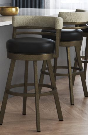 Wesley Allen's Miramar Duo Fabrics on Bar Stools