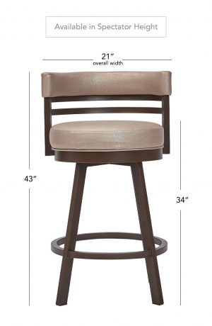 Wesley Allen's Miramar Swivel Stool in Spectator Height