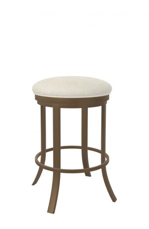 Wesley Allen's Opaque Copper Backless Round Swivel Bar Stool