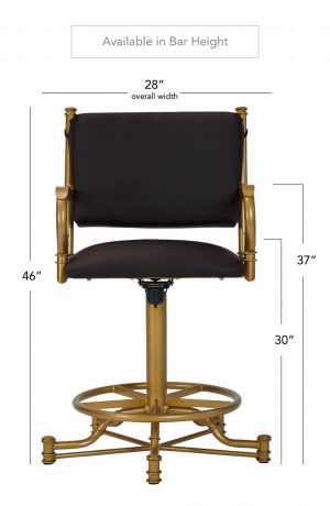 Wesley Allen's Portland Tilt Swivel Stool in Bar Height