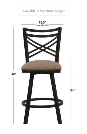 Wesley Allen's Raleigh Swivel Stool in Spectator Height