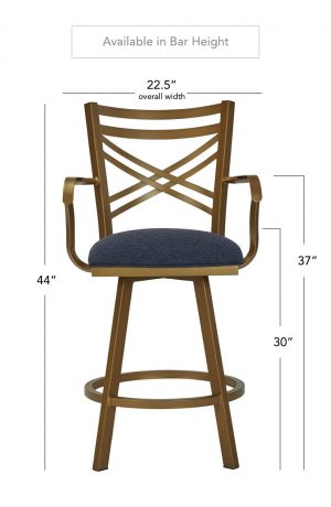 Wesley Allen's Raleigh with Arms Stool in Bar Height