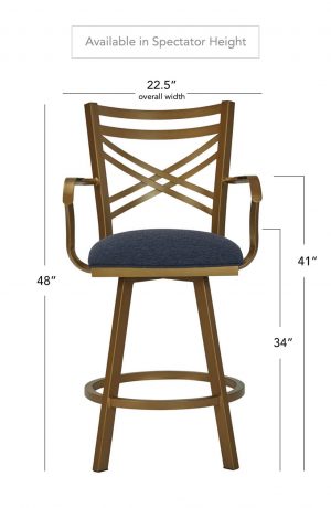Wesley Allen's Raleigh with Arms Stool in Spectator Height