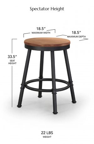 Trica's Sal Spectator Height Dimensions