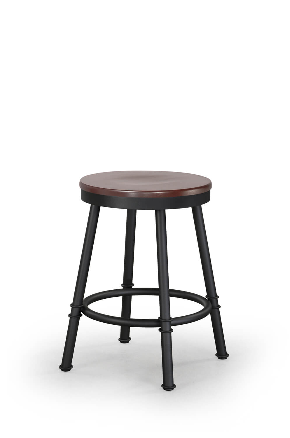 Round wood and metal best sale bar stools