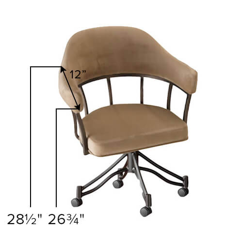London Tilt Swivel Dining Chair with Arms