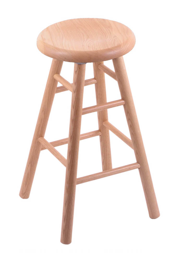 Saddle Dish Domestic Hardwood Backless Swivel Stool