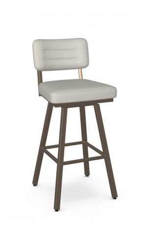 Amisco's Phoebe Bronze Swivel Bar Stool with Back