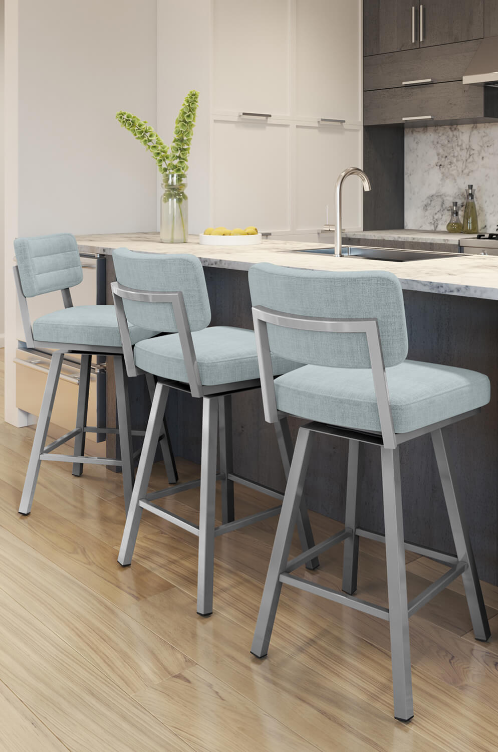 powder blue bar stools