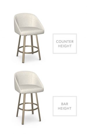 Amisco's Wembley Swivel Stool in Counter Height and Bar Height
