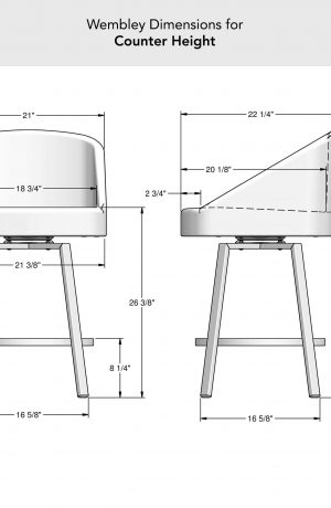 Amisco's Wembley Swivel Bar Stool Dimensions for Counter Height