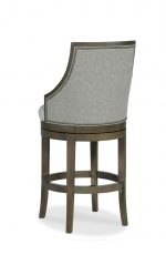 Fairfield's Robroy Upholstered Swivel Stool with Tall Back and Nailhead Trim