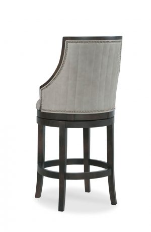 Fairfield's Robroy Upholstered Swivel Bar Stool with Vertical Channel Quilting on Tall Backrest