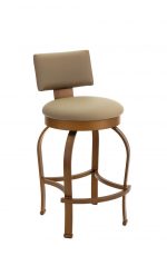 Wesley Allen's Eureka Swivel Barstool with Back in Opaque Copper Finish