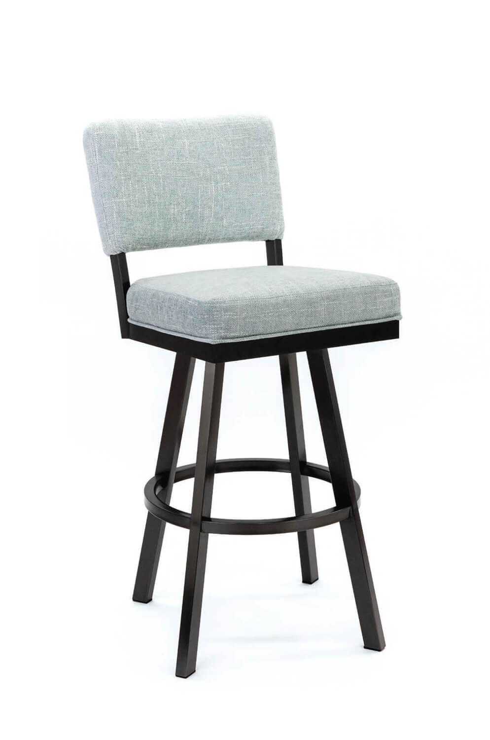 Buy Wesley Allen's Miami Swivel Bar Stool in Black Stainless Steel