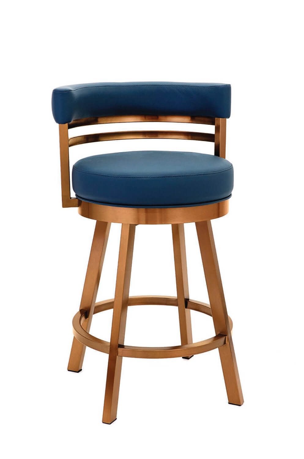 Buy Wesley Allen's Miramar Swivel Bar Stool in Copper Stainless Steel