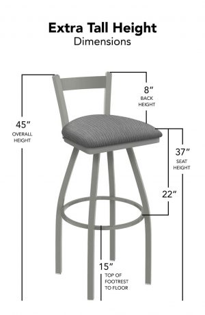 Catalina's Low Back Swivel Extra Tall Height Stool Dimensions