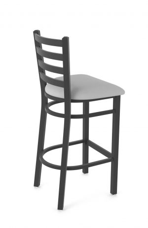 Holland's 400 Jackie Black Bar Stool with Ladder Back in Canter Folkstone Grey
