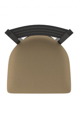 Holland's 400 Jackie Black Bar Stool with Ladder Back in Canter Thatch - Above