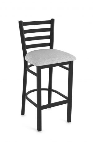 Holland's 400 Jackie Black Bar Stool with Ladder Back in Graph Alpine