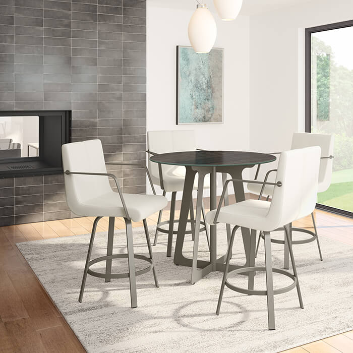 New Metal Barstools with Arms in Dining Space for 2019