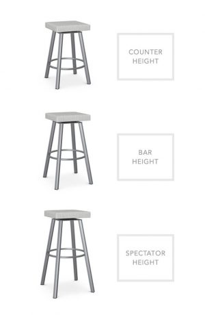 Amisco's Anders Backless Swivel Stool in Counter, Bar, and Spectator Heights