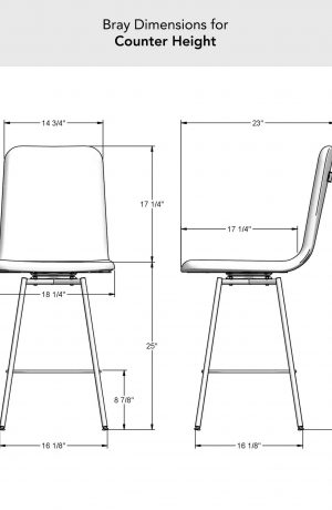 Amisco's Bray Counter Height Dimensions