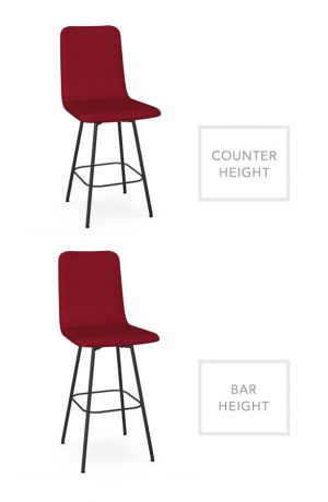 Amisco's Bray Modern Swivel Stool in Counter and Bar Heights