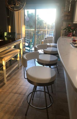 Metal Finish: 56 Titanium • Seat and Back Covering: DH Blizzard, vinyl