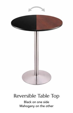 Reversible Table Top in Black and Mahogany