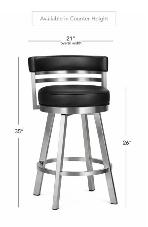 Wesley Allen's Miramar Low Back Stool in Counter Height