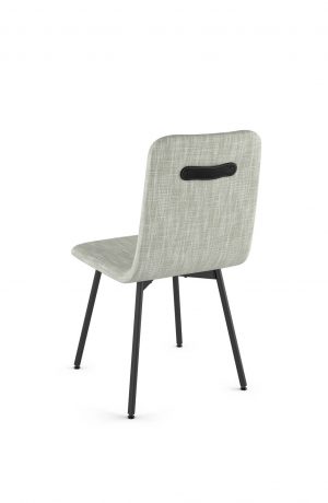 Amisco's Bray Dining Chair with Padded Seat and back with Black Leather Handle on Back