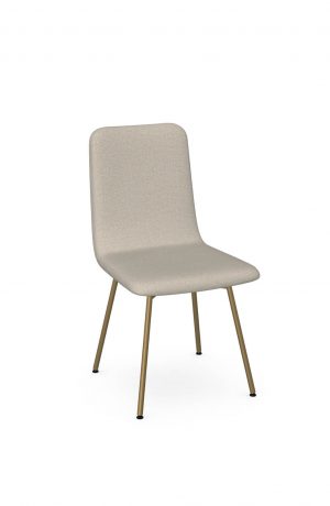 Amisco's Bray Gold Modern Dining Chair with Metal Legs