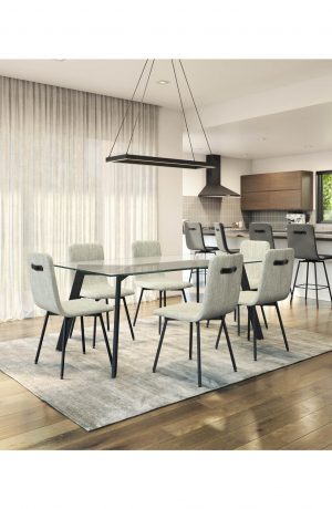 Amisco's Bray Upholstered Modern Dining Chairs in Modern Open-Concept Space