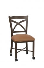 Wesley Allen's Edmonton Brown Dining Chair with Casters