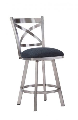 Wesley Allen's Edmonton Brushed Stainless Steel in Counter Height