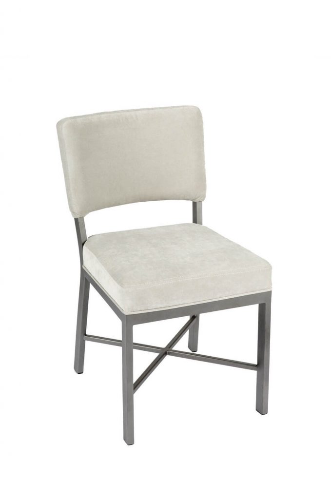 Wesley Allen's Miami Modern Upholstered Dining Chair in Gray