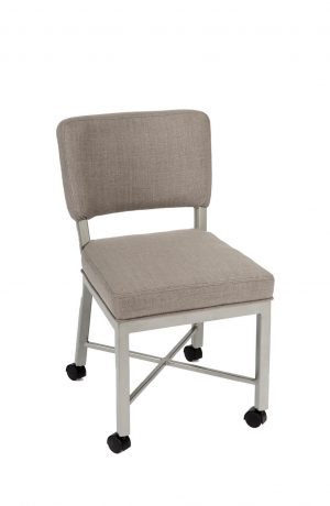 Wesley Allen's Miami Modern Upholstered Dining Chair with Casters