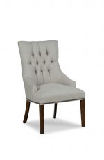 Fairfield's Clancy Wooden Upholstered Dining Chair with Button-Tufted Back and Partial Arms