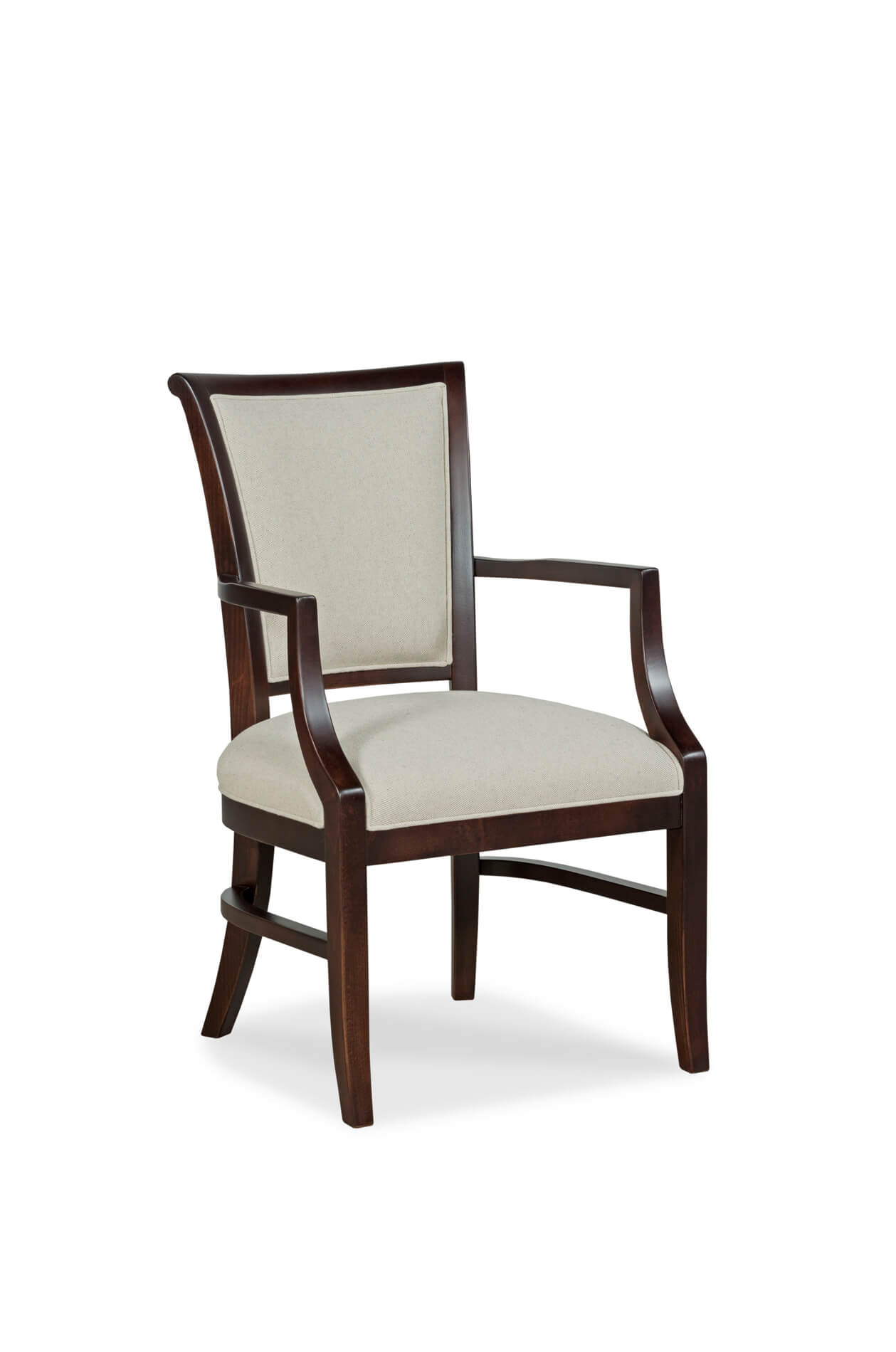Mackay Upholstered Dining Arm Chair, Padded Wooden Dining Chairs